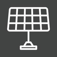 Solar Panel Line Inverted Icon vector