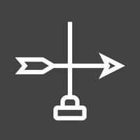 Directions Line Inverted Icon vector