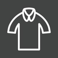Casual Shirt Line Inverted Icon vector