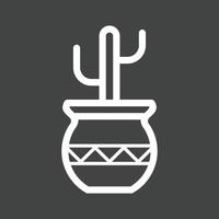 Plant Line Inverted Icon vector