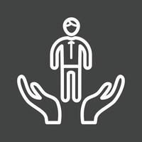 Support Line Inverted Icon vector