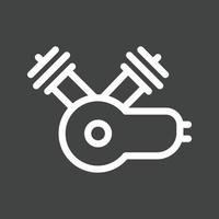 Engine Motor Line Inverted Icon vector