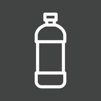 icono invertido de la línea de la botella de detergente vector