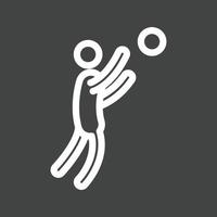 Volley Ball Line Inverted Icon vector