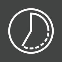 Timelapse Line Inverted Icon vector