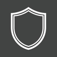 Shield I Line Inverted Icon vector