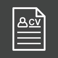 Resume Line Inverted Icon vector