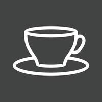 Tea Cup Line Inverted Icon vector