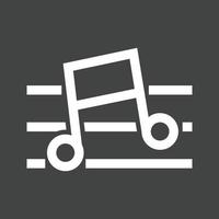 Music Line Inverted Icon vector