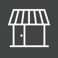 Shop I Line Inverted Icon vector