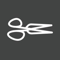 Scissors Line Inverted Icon vector