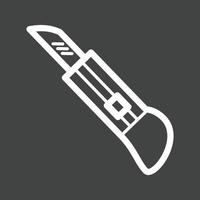 Paper Cutter Line Inverted Icon vector