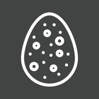 Easter Egg VII Line Inverted Icon vector
