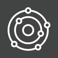 Atomic Structure I Line Inverted Icon vector