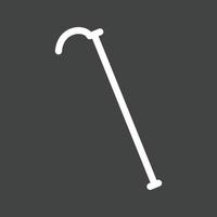 Walking Stick Line Inverted Icon vector