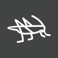 Locust Infestation Line Inverted Icon vector