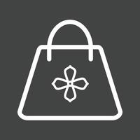 Handbag Line Inverted Icon vector