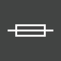 Fuse Line Inverted Icon vector