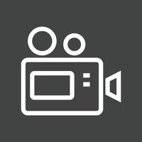 Video Camera I Line Inverted Icon vector