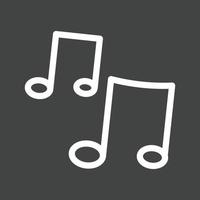 Music Notes Line Inverted Icon vector