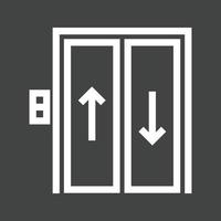 Elevator Line Inverted Icon vector