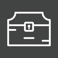 Treasure Chest II Line Inverted Icon vector