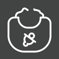 Baby Bib Line Inverted Icon vector