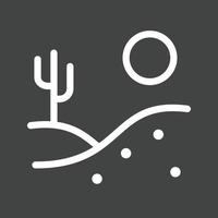 Desert Line Inverted Icon vector