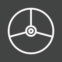 Car Steering Line Inverted Icon vector