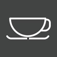 Coffee cup Line Inverted Icon vector