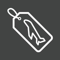 Luggage Tag Line Inverted Icon vector