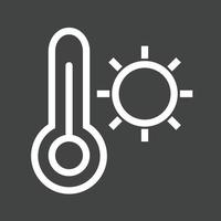 Hot Weather Line Inverted Icon vector