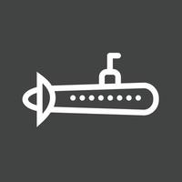 Submarine Line Inverted Icon vector