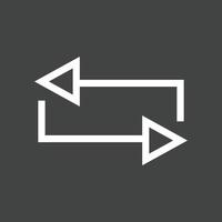Repeat Line Inverted Icon vector