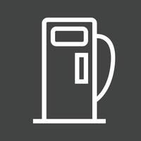 Petrol Pump Line Inverted Icon vector