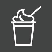 Icecream in Cup Line Inverted Icon vector