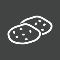 Potatoes Line Inverted Icon vector