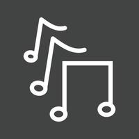 Musical Notes Line Inverted Icon vector