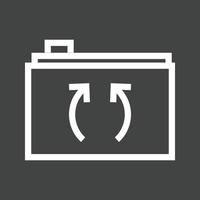 File Management Line Inverted Icon vector