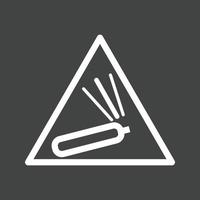 Pressurized Cylinder Line Inverted Icon vector