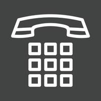 Dial Phone Line Inverted Icon vector