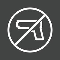 No Weapons Line Inverted Icon vector