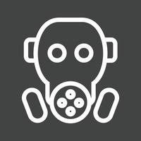 Poisonous Gas Line Inverted Icon vector