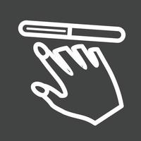 icono de línea de lima de uñas invertida vector