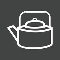 Old Style Kettle Line Inverted Icon vector