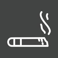 Cigar Line Inverted Icon vector