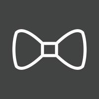 Bow Tie Line Inverted Icon vector