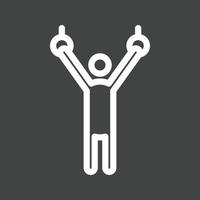 Gymnastic III Line Inverted Icon vector