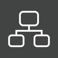 Network Line Inverted Icon vector