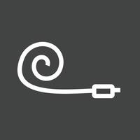 Party Blower Line Inverted Icon vector